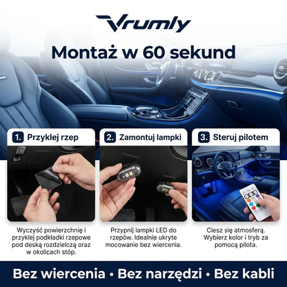 Vrumly LED - Inteligentne światełka do auta